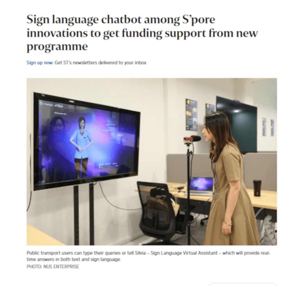 Coverage of sign language chatbot project