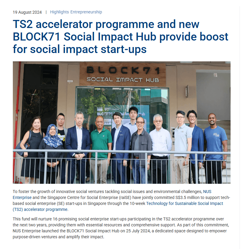Coverage of TS2 accelerator programme